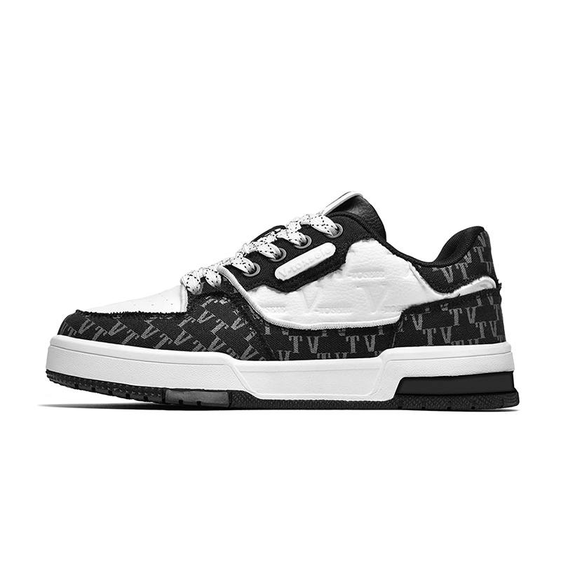 V-TOXSEIE V TOXSEIE Original Design Slip Resistant Cushioning Slip Resistant Cushioning Mid top Skateboard Shoes Unisex Black