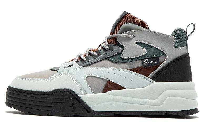 361° Fleece lined Thermal High top Winter Padded Skateboard Shoes Men's Gray Black