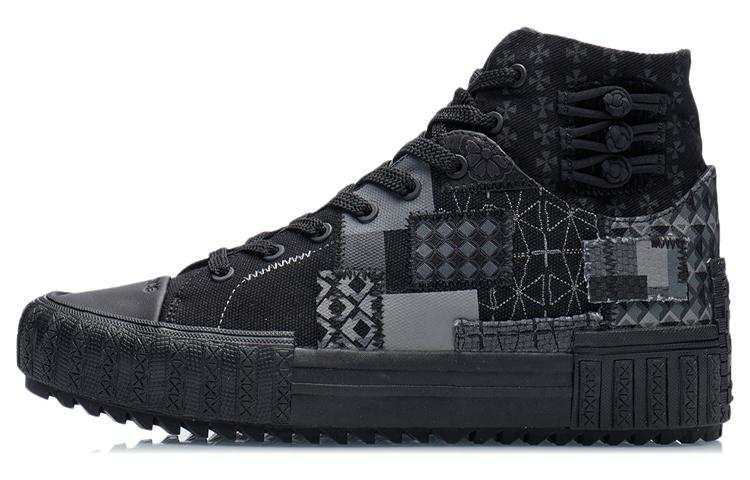 Li-Ning Li Ning Wu Xing Skateboard Shoes Unisex High Top Black/Ebony Black/Storm Gray