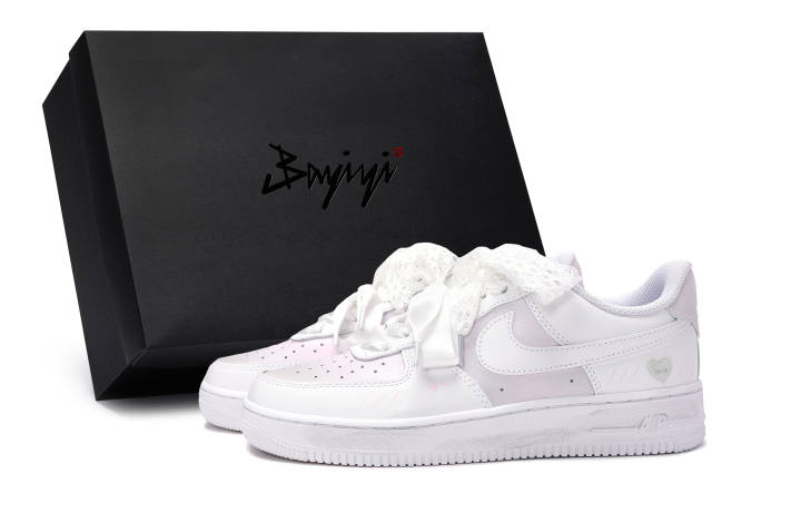 Nike Nike Air Force 1 811 Manufacturing, Pink Silver Tale, Special Shoe Box Slip Resistant Abrasion Resistant Low top