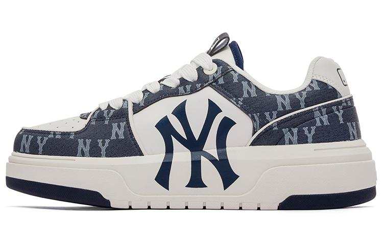 MLB Chunky Liner 24SS Synthetic Leather Low top Skateboard Shoes Unisex Marine Blue