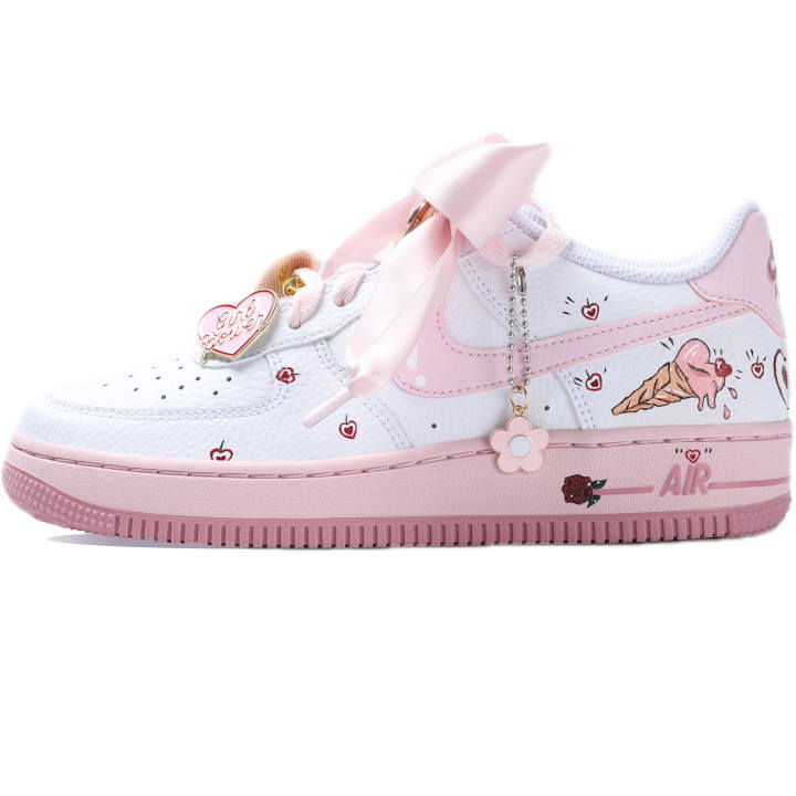 Nike Nike Air Force 1 Skateboard Shoes GS White Pink