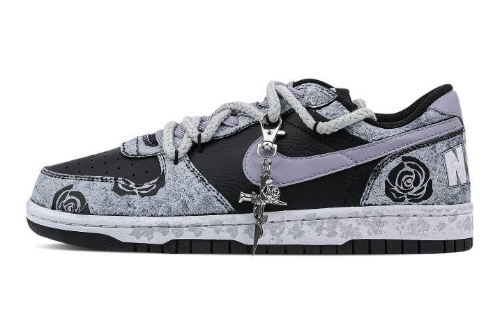 Nike Nike Big Gray Rose Saint Mark Abrasion Resistant Breathable Low top Skateboard Shoes Men's Black Gray