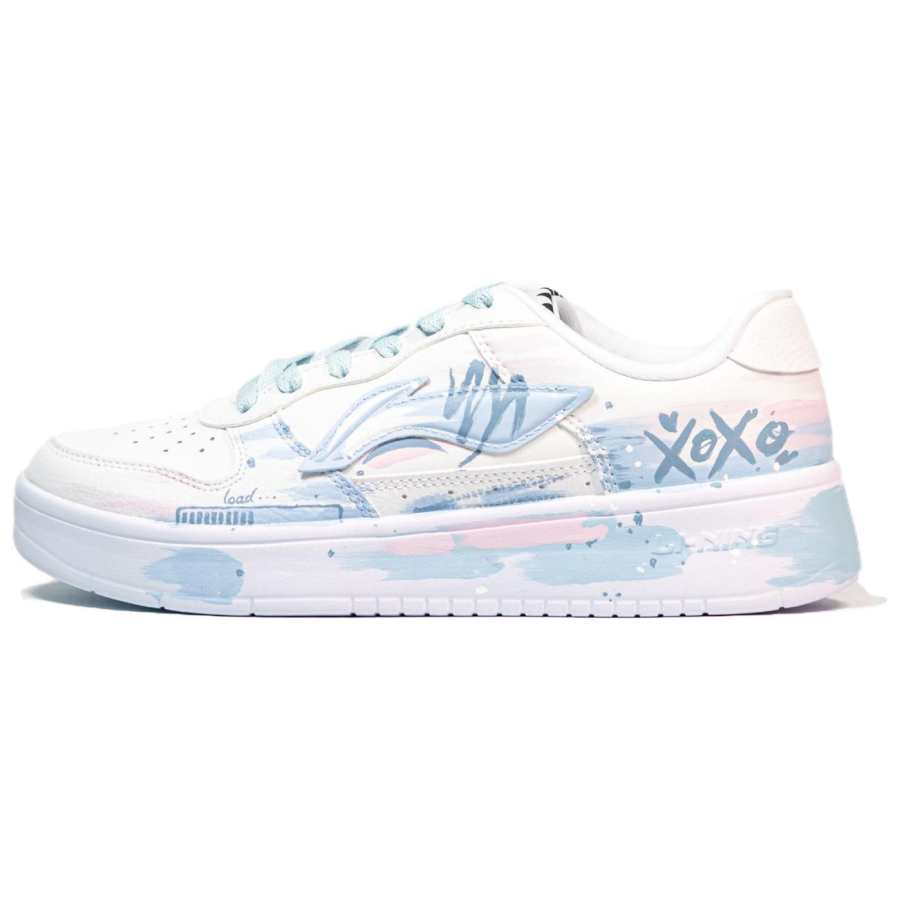 Li-Ning Li Ning Floating Boat Slip Resistant Abrasion Resistant Low top Skateboard Shoes Men's Blue White