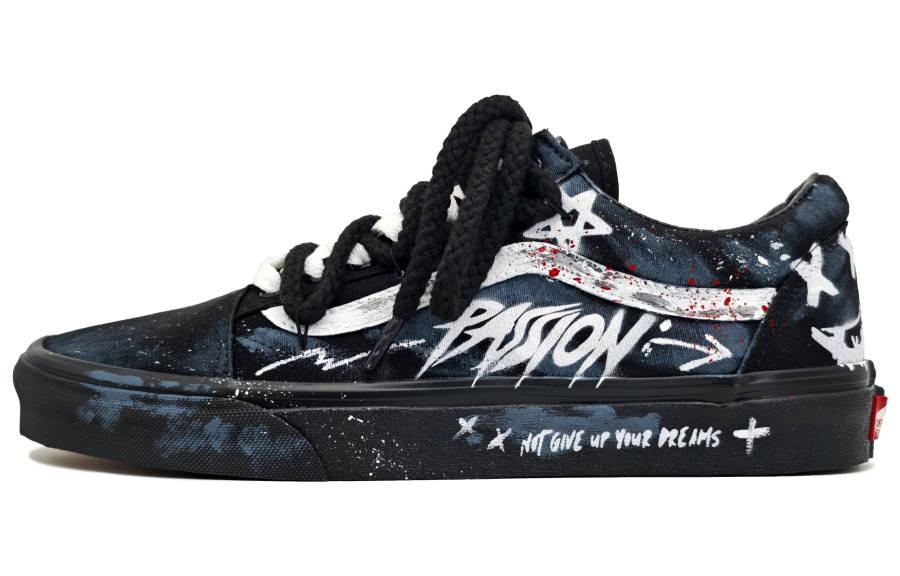 Vans Old Skool Abrasion Resistant Abrasion Resistant Low top Skateboard Shoes Unisex Black