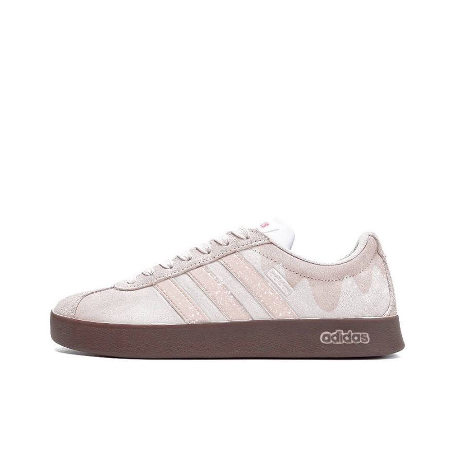 Adidas Neo VL Court Lifestyle Slip Resistant Abrasion Resistant Low top Skateboard Shoes Unisex Pink