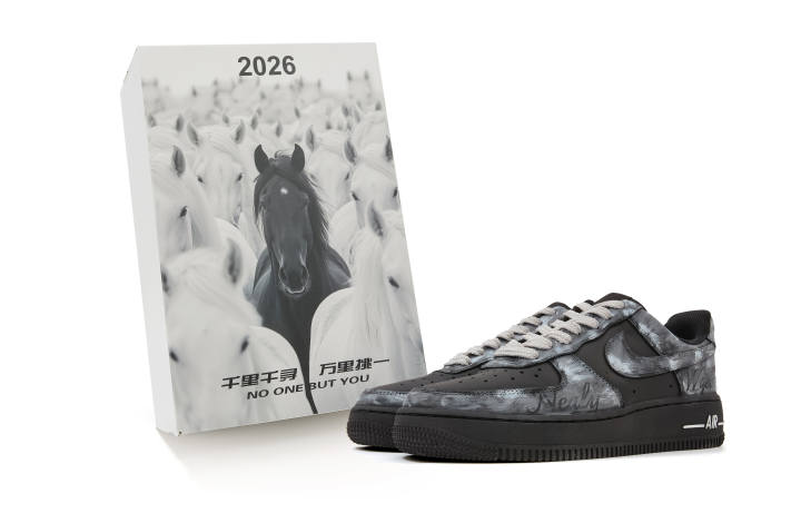 Nike Nike Air Force 1 Abrasion Resistant Low top Skateboard Shoes Unisex Black Gray