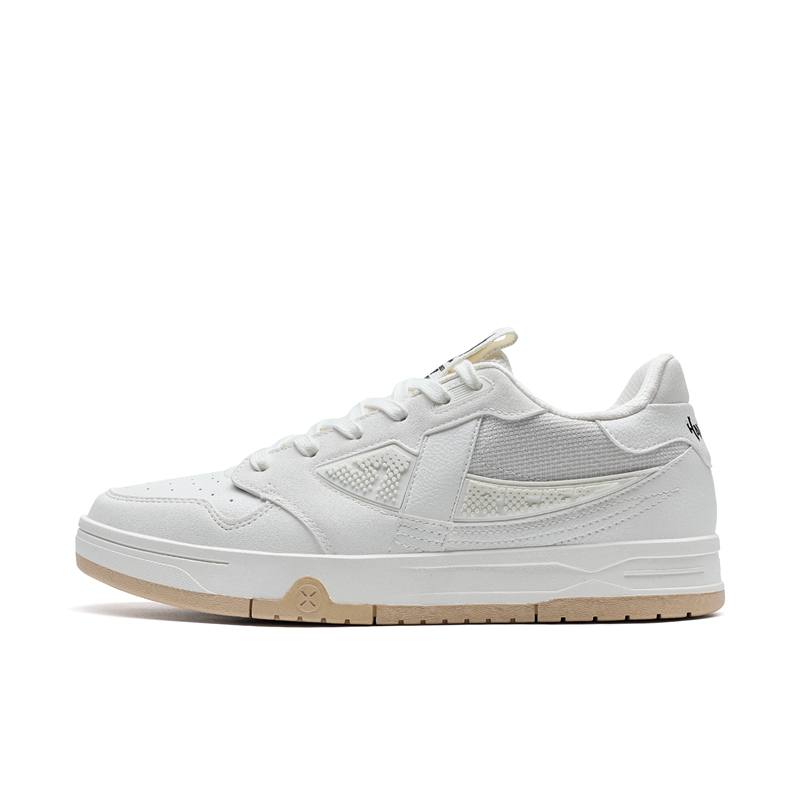 XTEP Breakdance STEP 1 Lightweight Low top Skateboard Shoes Men's Sail White