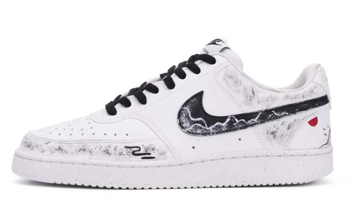 Nike Nike Court Vision 1 Slip Resistant Abrasion Resistant Low top Skateboard Shoes Men's White