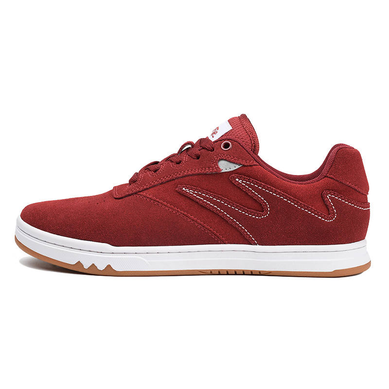 GOLUCK Slip Resistant Abrasion Resistant Slip Resistant Abrasion Resistant Low top Skateboard Shoes Unisex Burgundy
