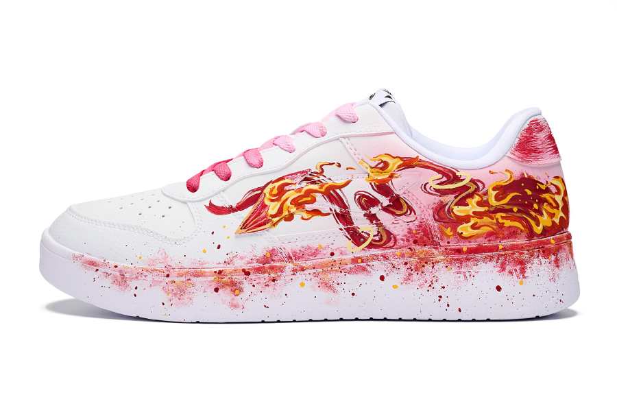 Li-Ning Li Ning Floating Boat Slip Resistant Cushioning Abrasion Resistant Low top Skateboard Shoes Men's Red