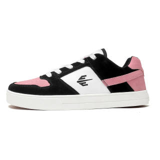 JIANKECHAO Coverage Slip Resistant And Abrasion Resistant Low top Skateboard Shoes Unisex Black Pink