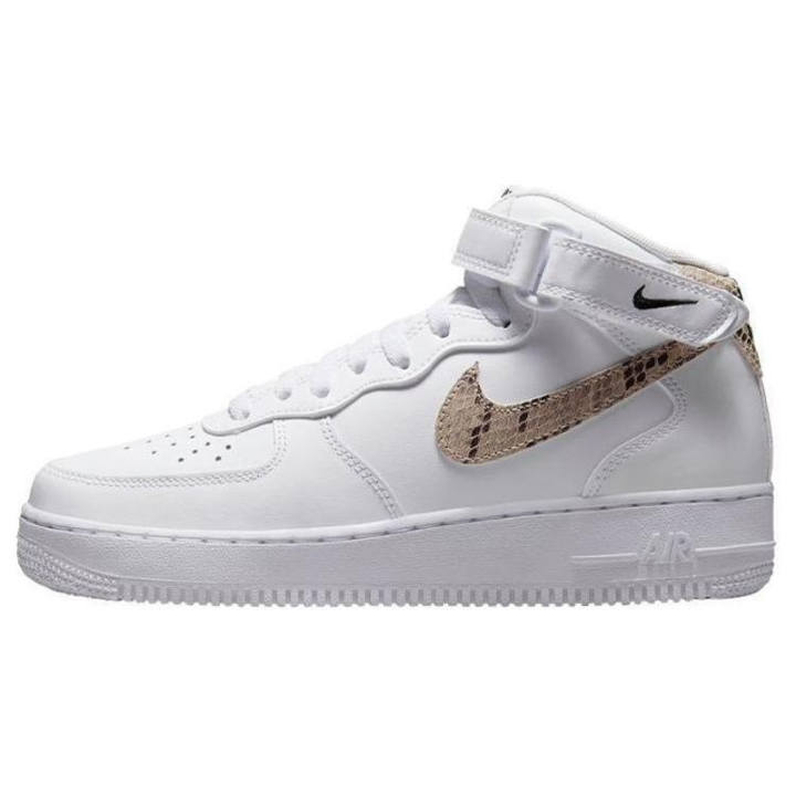 Nike Nike Air Force 1 '07 Mid White Snake Swoosh Women's