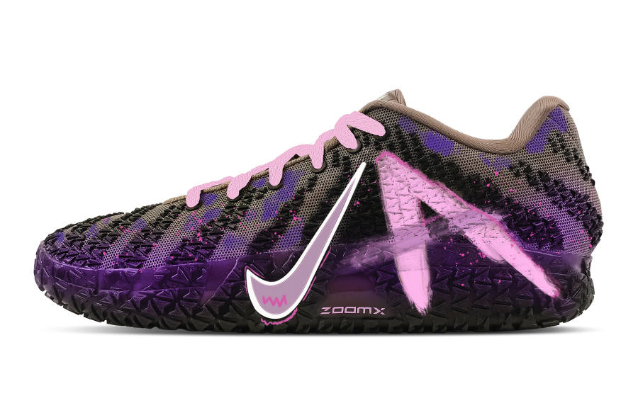 Nike Nike Ja Morant 3 Night Dream Sunset Abrasion Resistant Low top Basketball Shoes Men's Black Purple