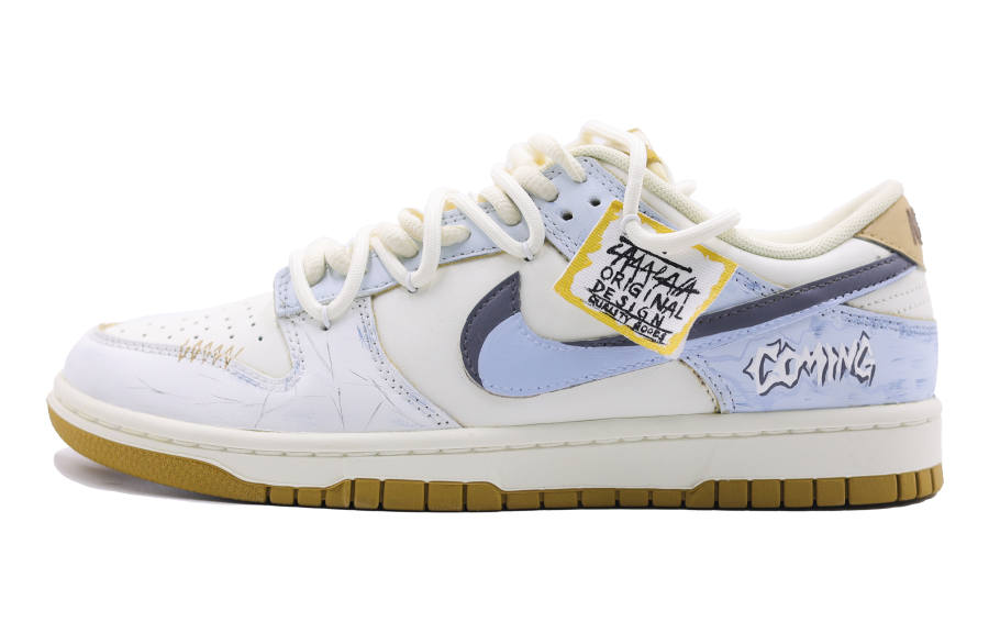 Nike Nike Dunk Colorful Holiday Abrasion Resistant Abrasion Resistant Low top Skateboard Shoes Men's Blue White