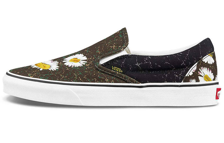 Vans Vans Slip On Low Top Canvas Shoes Black/Green