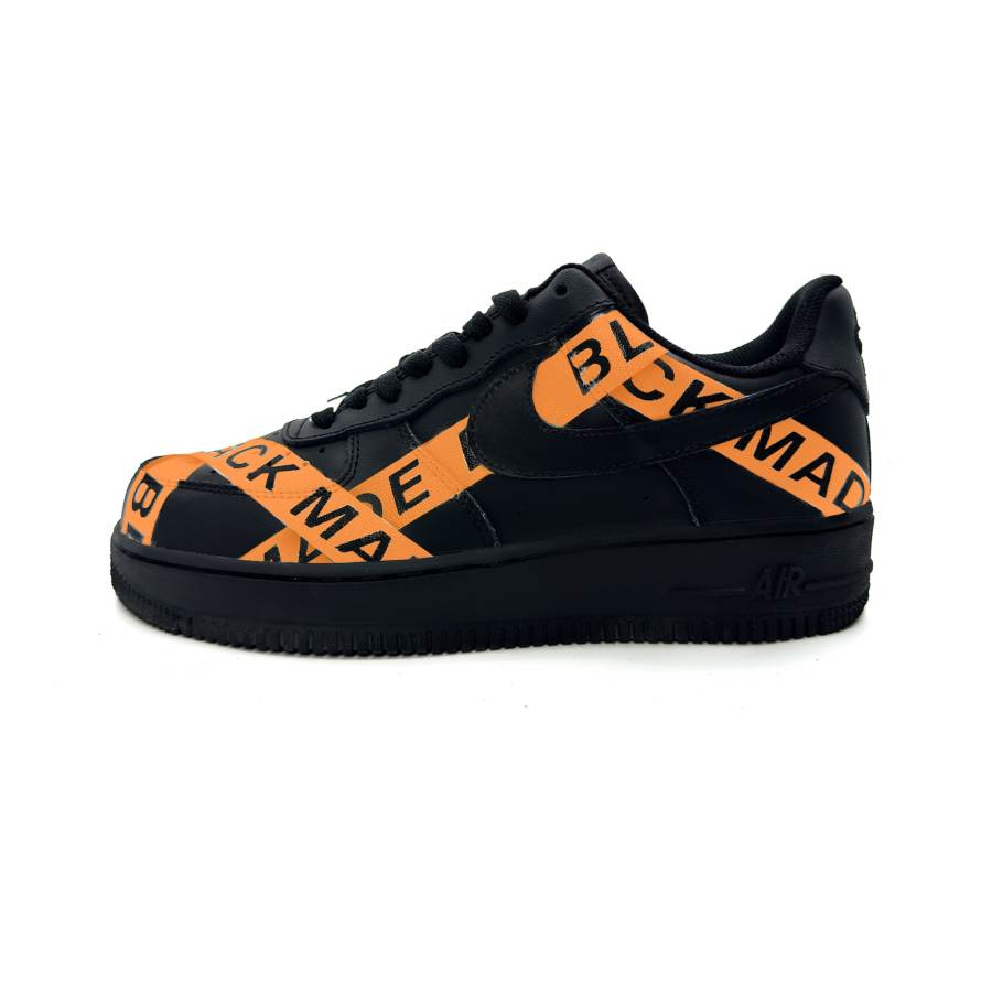 Nike Nike Air Force 1 Slip Resistant Low top Skateboard Shoes Unisex Black Orange