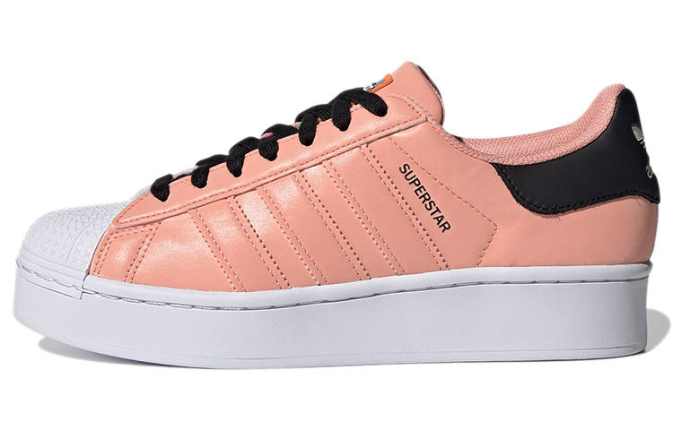 Adidas Originals Superstar Collection Skateboard Shoes Women's Low Top Pink Orange