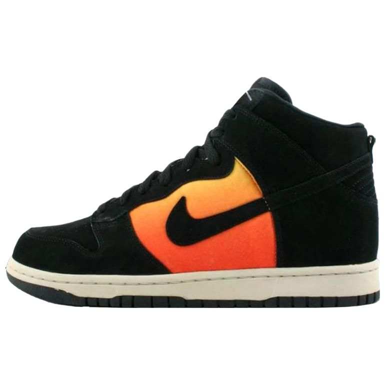 Nike Nike Dunk High Slip Resistant Abrasion Resistant High top Skateboard Shoes Men's Black
