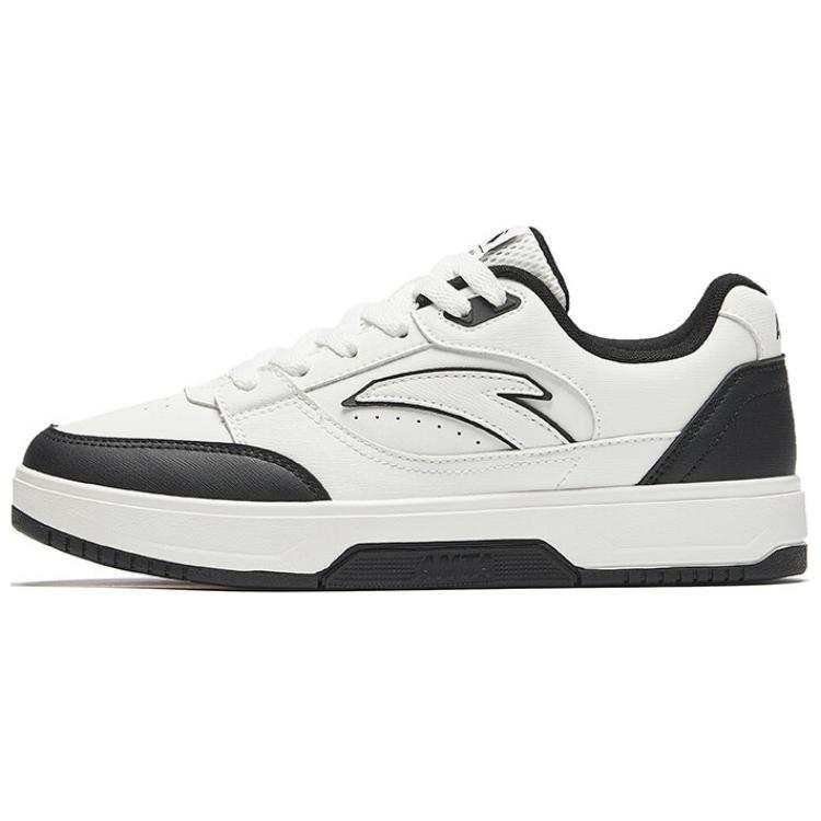 Anta Comfortable And Breathable Slip Resistant Abrasion Resistant Low top Skateboard Shoes Women's Black White