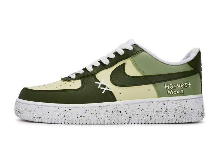 Nike Nike Air Force 1 Slip Resistant Abrasion Resistant Low top Skateboard Shoes Unisex Green