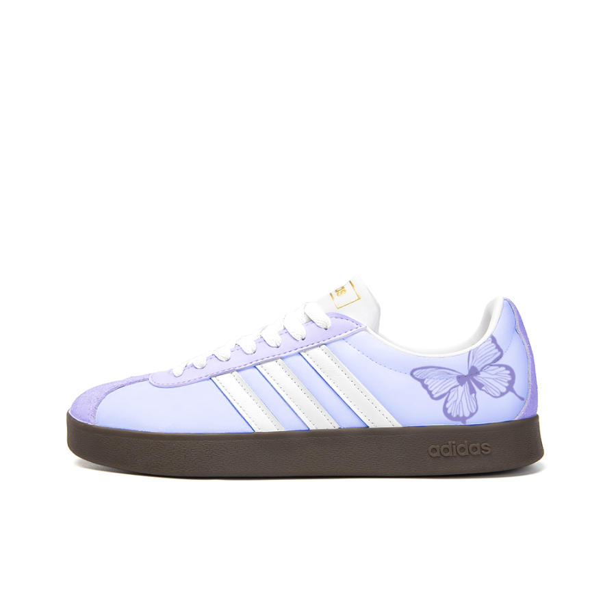 Adidas Neo VL Court 2.0 Slip Resistant Abrasion Resistant Low top Skateboard Shoes Unisex Light Lavender