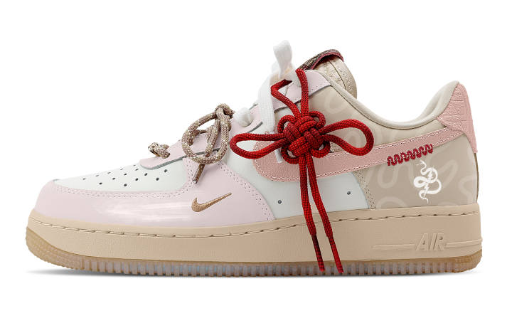 Nike Nike Air Force 1 Slip Resistant Abrasion Resistant Low top Skateboard Shoes Women's Pink Brown