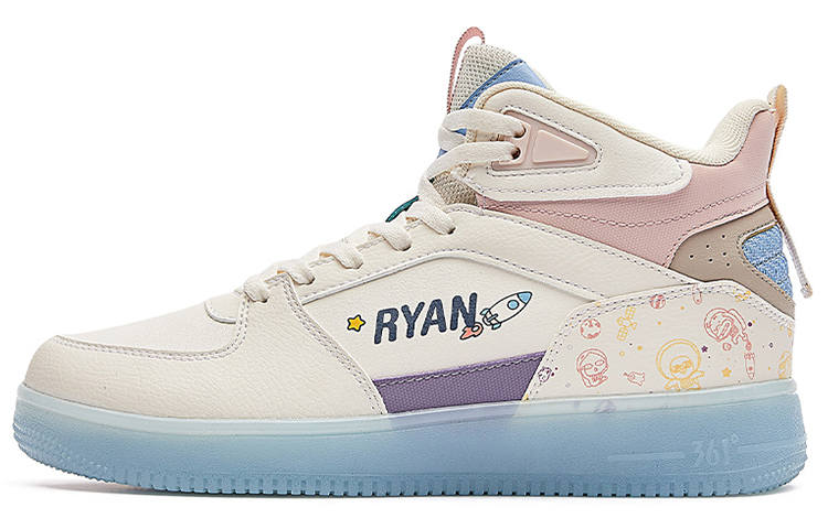 361° Slip Resistant Cushioning High top Skateboard Shoes Women's White