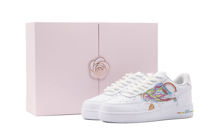 Nike Nike Air Force 1 Abrasion Resistant Height Increasing Low top Skateboard Shoes Women's White
