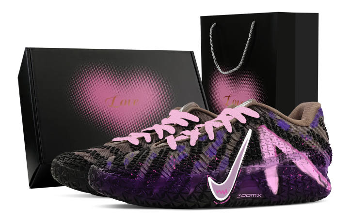 Nike Nike Ja Morant 3 Night Dream Sunset, Heart Box Abrasion Resistant Low top Basketball Shoes Men's Black Purple