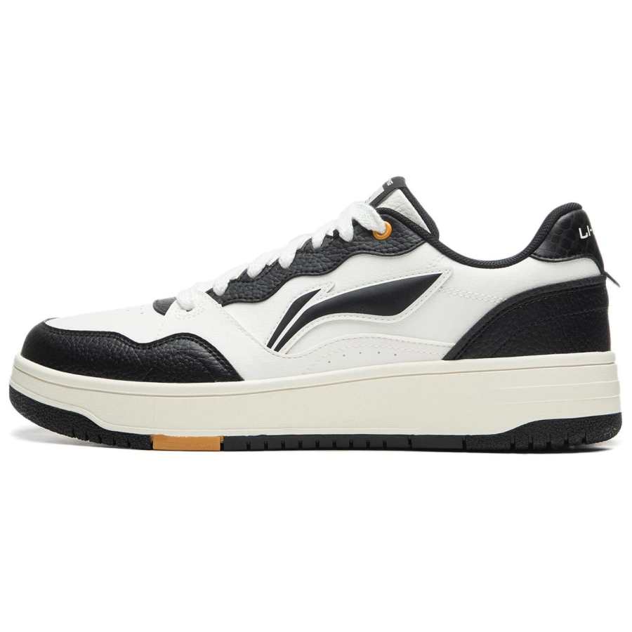 Li-Ning Li Ning Tianji Soft Slip Resistant Abrasion Resistant Low top Skateboard Shoes Men's White Black