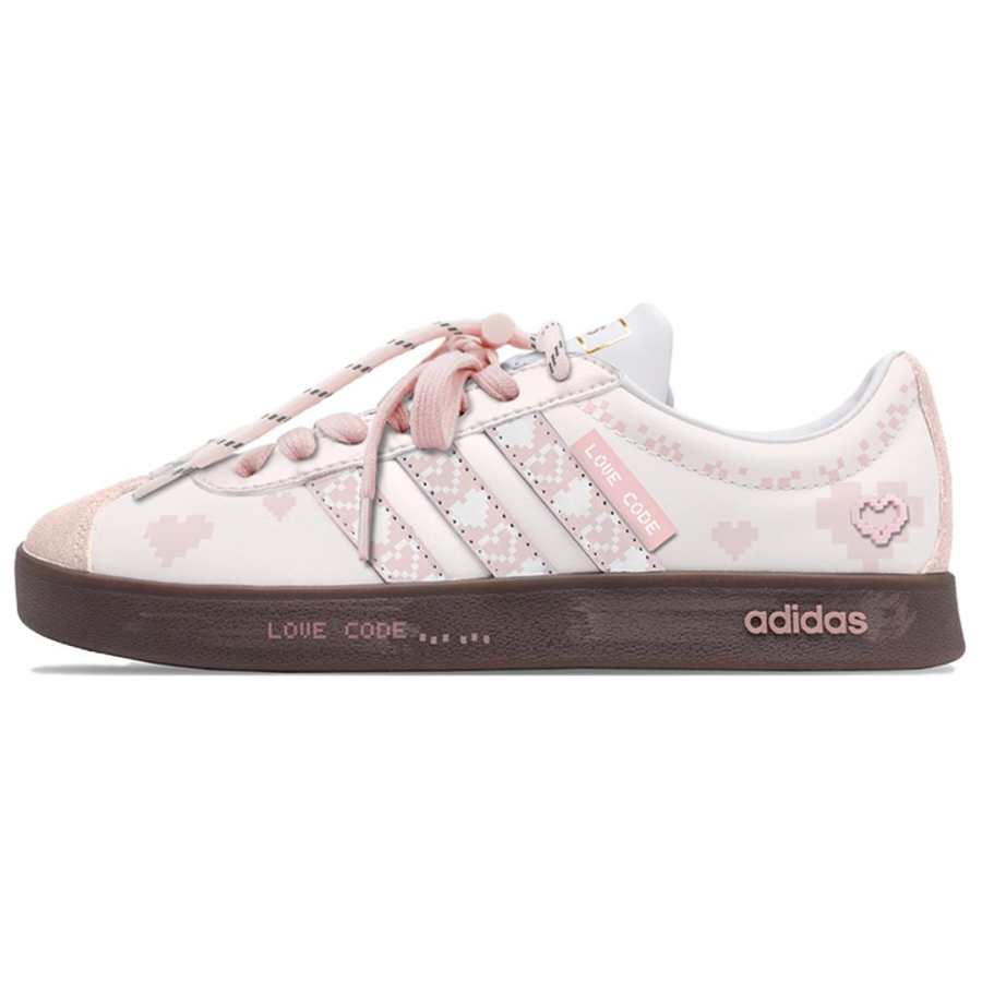 Adidas Neo VL Court 2.0 Wu Jie, Like Number Love Slip Resistant Slip Resistant Low top Skateboard Shoes Unisex Pink