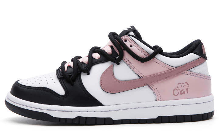 Nike Nike Dunk Slip Resistant Abrasion Resistant Low top Skateboard Shoes Women's Black Pink