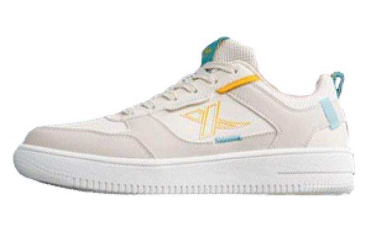 XTEP Fashion Trend Slip Resistant Cushioning Low top Skateboard Shoes Men's Ecru