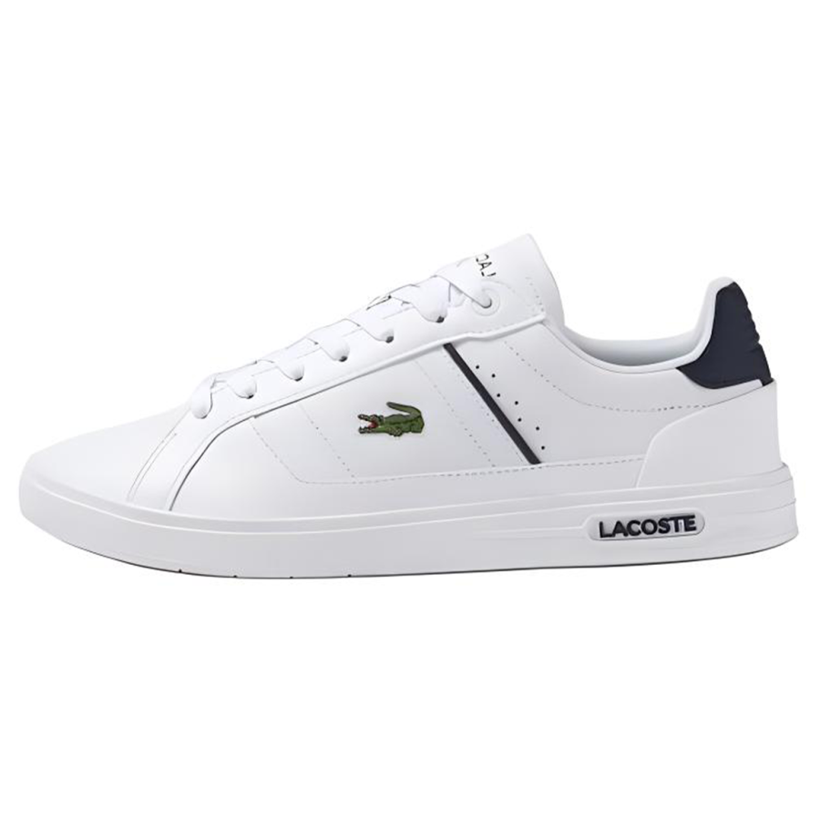 LACOSTE Leather Low top Skateboard Shoes Men's White