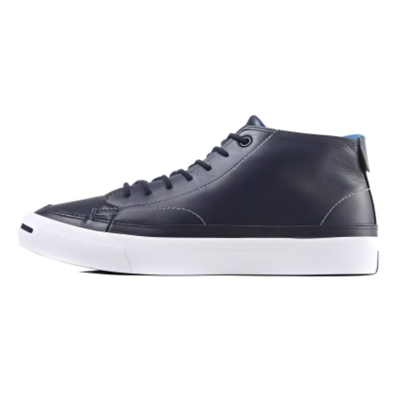 Converse Jack Purcell Slip Resistant Cushioning High top Skateboard Shoes Unisex Navy Blue
