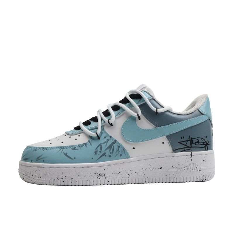 Nike Nike Air Force 1 Ice Blue Whisper Low top Skateboard Shoes Unisex Blue