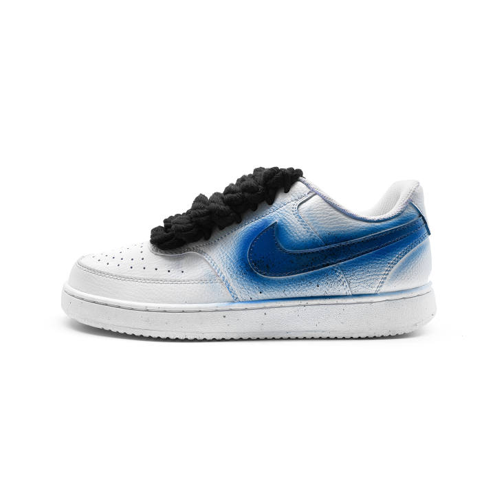Nike Nike Court Vision 1 White Day Fireworks, Blue Low top Skateboard Shoes Unisex White Blue