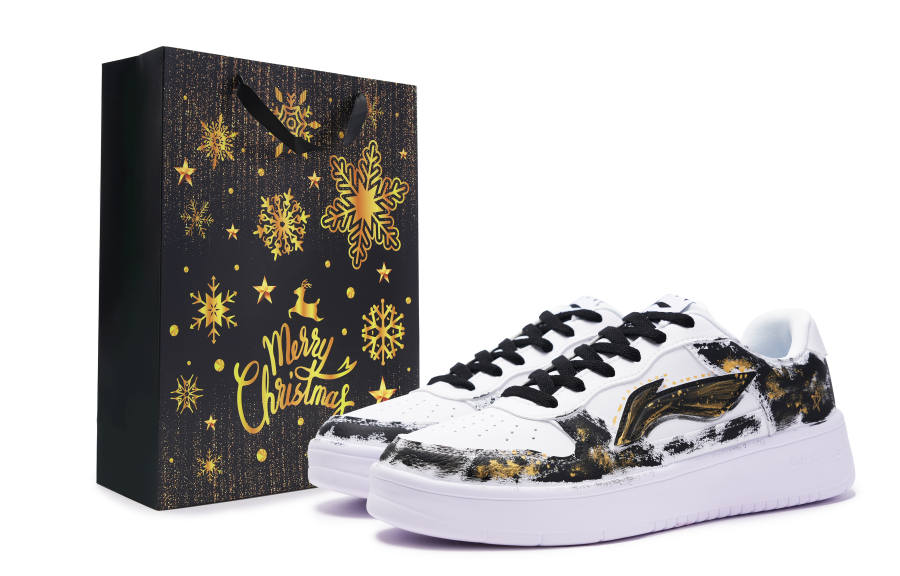 Li-Ning Li Ning Floating Boat Thermal Abrasion Resistant Low top Skateboard Shoes Unisex Black Gold