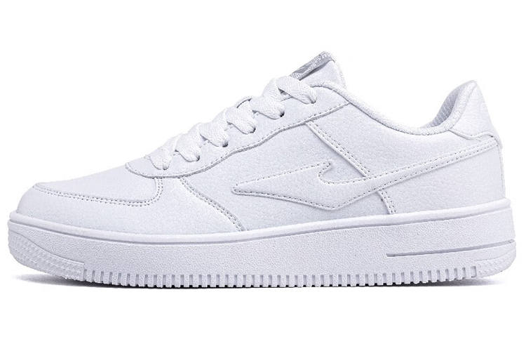 Erke Slip Resistant Lightweight Height Increasing Low top Skateboard Shoes Women's True White