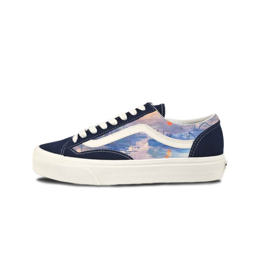 Vans Style 36 Suede Slip Resistant Abrasion Resistant Low top Skateboard Shoes Unisex Blue Purple