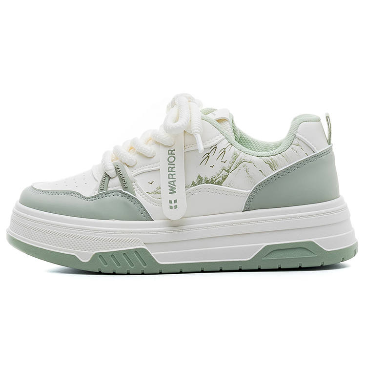 Warrior Low top Skateboard Shoes Women's Beige Green