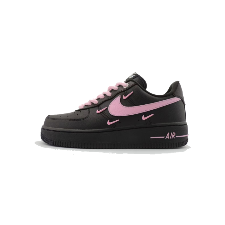 Nike Nike Air Force 1 Low top Skateboard Shoes Unisex Black Pink
