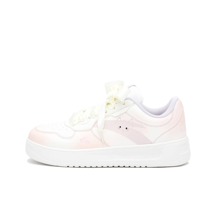Anta Easy Wear resistant And Lightweight Low top Skateboard Shoes Women's White Pink