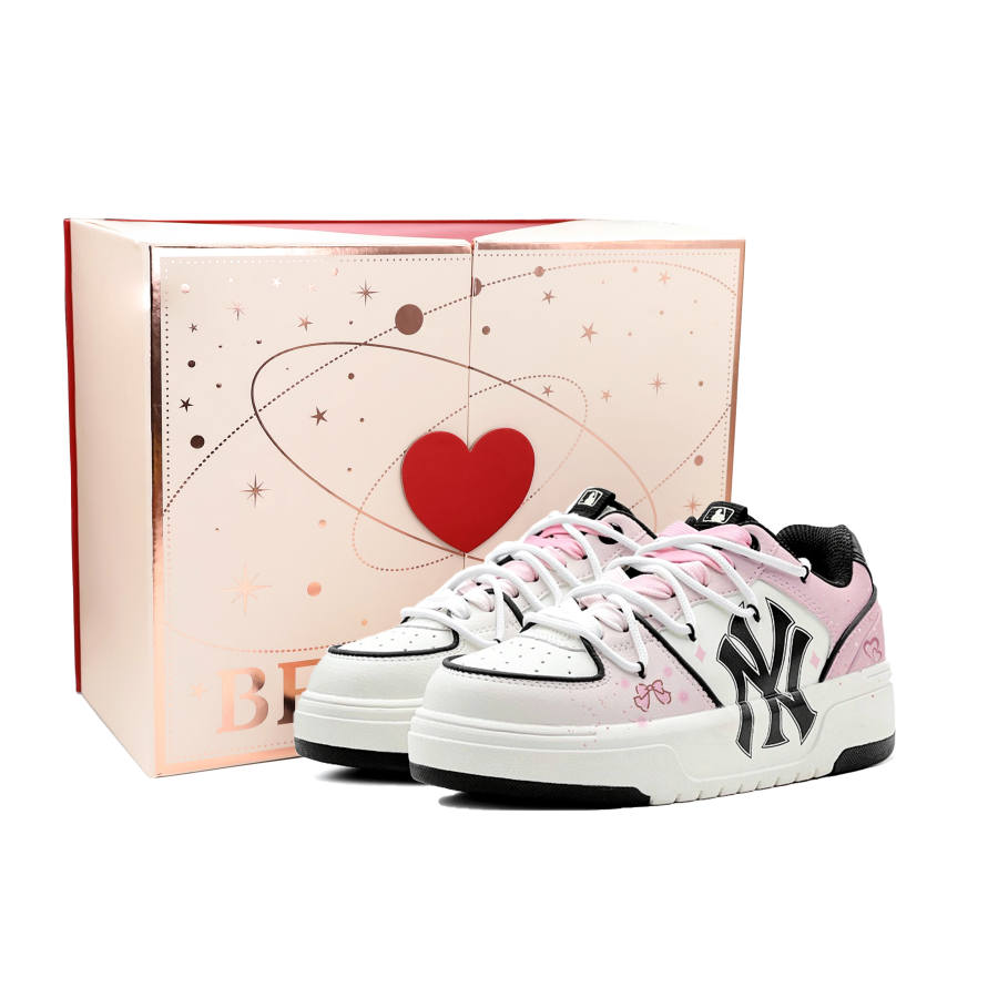 MLB Chunky Liner Lightweight And Breathable Low top Skateboard Shoes Unisex Pink