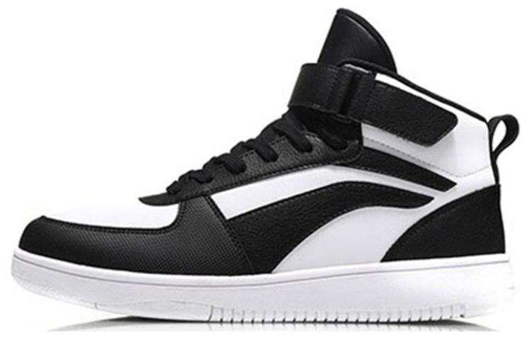 Li-Ning Li Ning Knight Mid top Skateboard Shoes Men's Black White