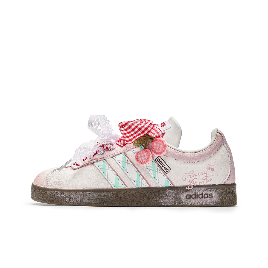 Adidas Adidas Wu Jian, Pink Cherry Slip Resistant Slip Resistant Low top Skateboard Shoes Unisex Pink Brown