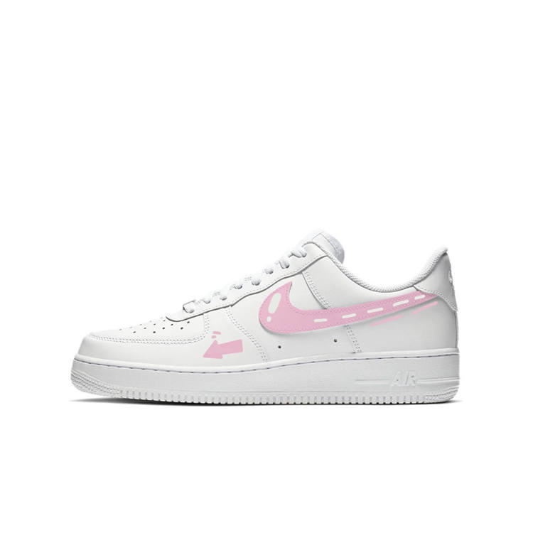 Nike Nike Air Force 1 Beauty Festival Slip Resistant Slip Resistant Low top Skateboard Shoes Women's White Pink