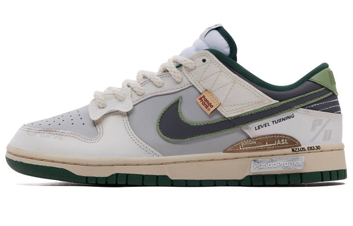 Nike Nike Dunk Slip Resistant, Abrasion Resistant, Lightweight Low top Skateboard Shoes Unisex Black Gray Green