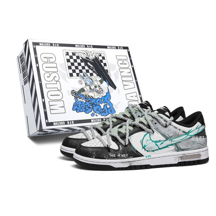 Nike Nike Dunk Break Free, Box Abrasion Resistant Abrasion Resistant Low top Skateboard Shoes Unisex Asphalt Gray